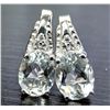 Image 1 : SILVER(3.5G), WHITE TOPAZ (3CT) EARRING, SUGGESTED RETAIL VALUE $260