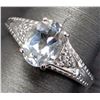 Image 1 : SILVER(3.71G), WHITE TOPAZ (1.5CT) RING, SUGGESTED RETAIL VALUE $260
