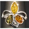 Image 1 : SILVER(2.6G), AMBER RING, SUGGESTED RETAIL VALUE $200