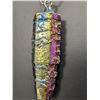 Image 1 : SILVER(APP 13G), RAINBOW TITANIUM AURA QUARTZ NECKLACE 18'', SUGGESTED RETAIL VALUE $200