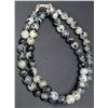 Image 1 : ZEBRA JASPER 6MM SILVER NECKLACE 16''