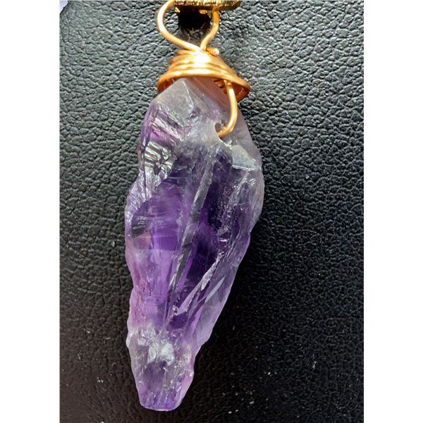 GENUINE AMETHYST (UNCUT)  PENDANT