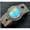Image 1 : SILVER(4.3G),  MOONSTONE (1.5CT) RING, SUGGESTED RETAIL VALUE $300