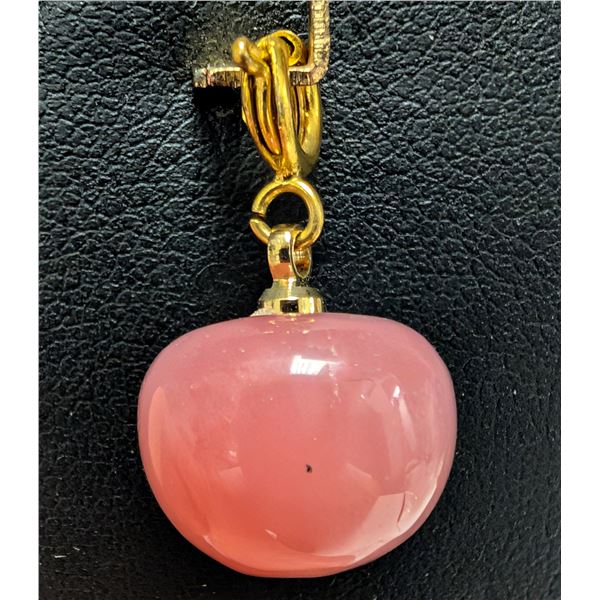 RHODOCHROSITE APPLE PENDANT