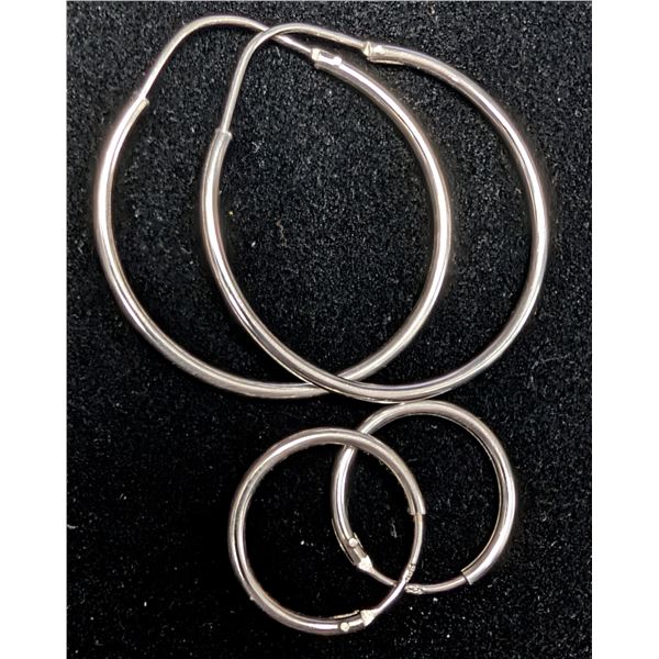 SILVER HOOP 2 EARRING