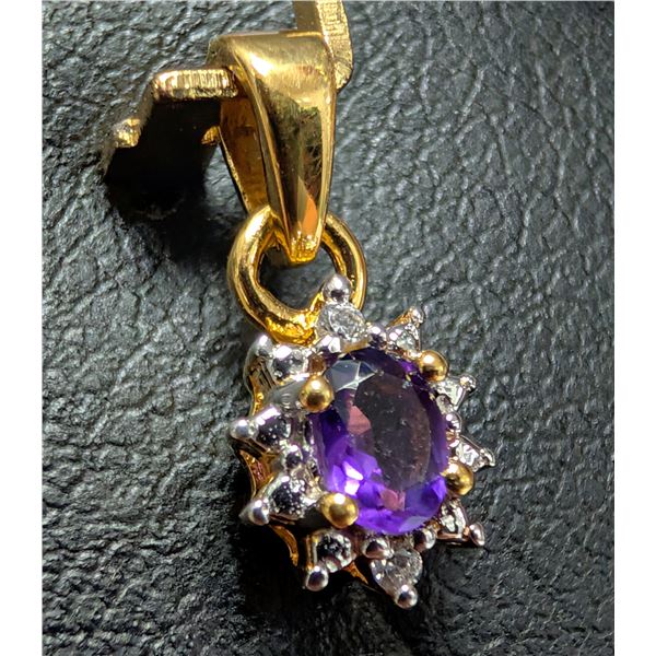 SILVER AMETHYST (0.3CT) PENDANT