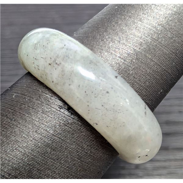 LIGHT GREY JADEITE RING