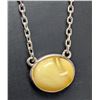 Image 1 : SILVER(2.23G),  BALTIC AMBER NECKLACE 16-18"