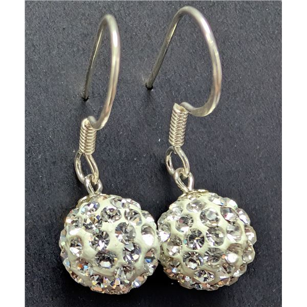 SILVER(2.01G),  CRYSTAL EARRING