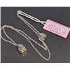 Image 2 : SILVER(4.3G),  NATURAL DIAMOND (0.01CT) NECKLACE 15"