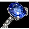 Image 2 : PLATINUM (2.93G), TANZANITE(0.6CT), DIAMOND (0.05CT) RING, SIZE 5.5, APPRAISED INSURANCE VALUE $2380