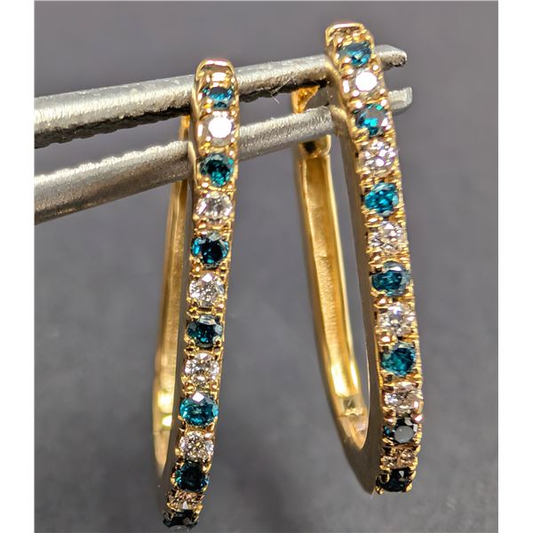 14K(1.9G), NATURAL DIAMOND(0.15CT) EARRING, APPRAISED INSURANCE VALUE $2215