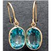 Image 1 : 10K(1.38G), BLUE ZIRCON(5.3CT) EARRING, SUGGESTED RETAIL VALUE $1600