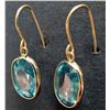 Image 2 : 10K(1.38G), BLUE ZIRCON(5.3CT) EARRING, SUGGESTED RETAIL VALUE $1600