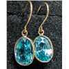 Image 1 : 10K(1.25G), BLUE ZIRCON(4.8CT) EARRING, SUGGESTED RETAIL VALUE $1600