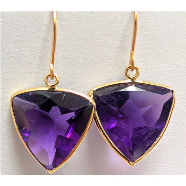 10K(1.44G), AMETHYST(5.5CT) EARRING, SUGGESTED RETAIL VALUE $1000