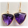 Image 1 : 10K(1.44G), AMETHYST(5.5CT) EARRING, SUGGESTED RETAIL VALUE $1000