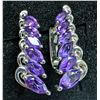 Image 2 : SILVER(4.95G), AMETHYST(APP2.5CT) EARRING, SUGGESTED RETAIL VALUE $400