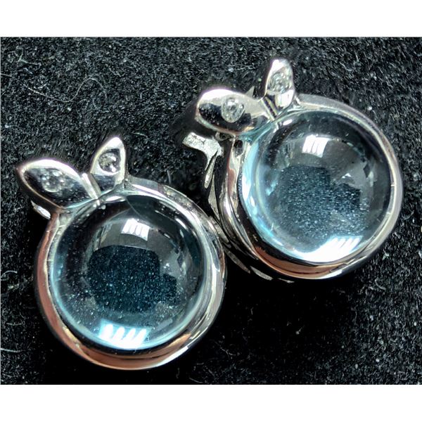 SILVER(4.6G), BLUE TOPAZ EARRING, SUGGESTED RETAIL VALUE $360