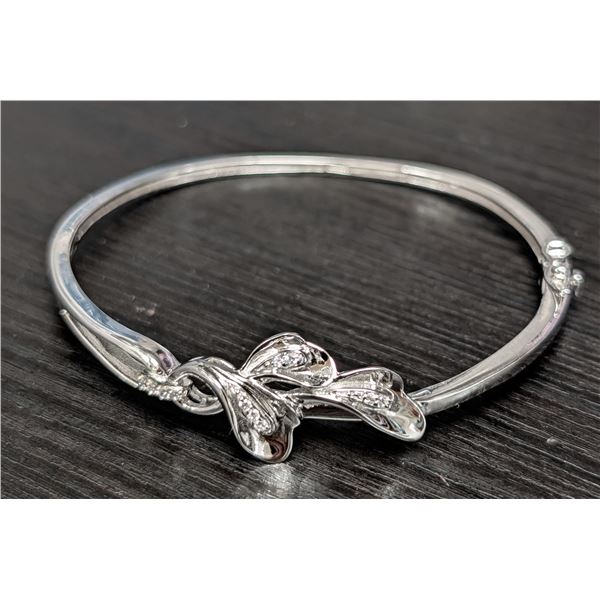 SILVER(10G), CZ BANGLE, SUGGESTED RETAIL VALUE $330