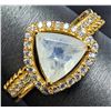 Image 1 : SILVER(3.61G), MOONSTONE(APP 1CT) RING, SUGGESTED RETAIL VALUE $280