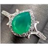 Image 1 : SILVER(3.23G), GREEN ONYX(1.5CT) RING, SUGGESTED RETAIL VALUE $240