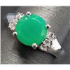 Image 1 : SILVER(2.9G), GREEN ONYX(1CT) RING, SUGGESTED RETAIL VALUE $240
