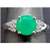 Image 2 : SILVER(2.9G), GREEN ONYX(1CT) RING, SUGGESTED RETAIL VALUE $240