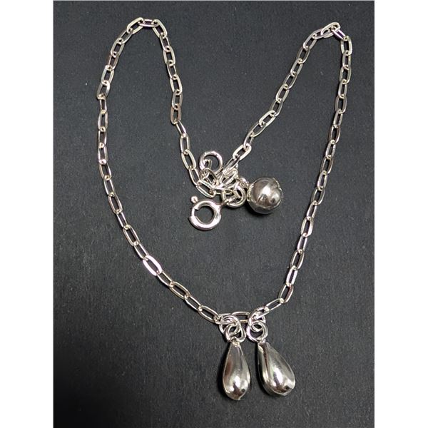 SILVER(2.5G), SMALL BELL ANKLET 10"