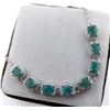 Image 1 : 6 CT CERTIFIED SILVER EMERALD GEMSTONE BRACELET ($3,872 APPRAISAL): *APPRAISAL NOT GUARANTEED*