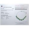 Image 3 : 6 CT CERTIFIED SILVER EMERALD GEMSTONE BRACELET ($3,872 APPRAISAL): *APPRAISAL NOT GUARANTEED*
