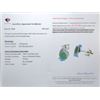 Image 3 : 2.4 CT CERTIFIED SILVER EMERALD GEMSTONE EARRINGS ($1,376 APPRAISAL): *APPRAISAL NOT GUARANTEED*