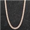 Image 1 : *NEW* 18K GOLD PLATED 5MM EMERALD CUT SIMULATED DIAMOND (CZ) TENNIS NECKLACE: 16.5" LONG