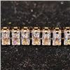 Image 2 : *NEW* 18K GOLD PLATED 5MM EMERALD CUT SIMULATED DIAMOND (CZ) TENNIS BRACELET
