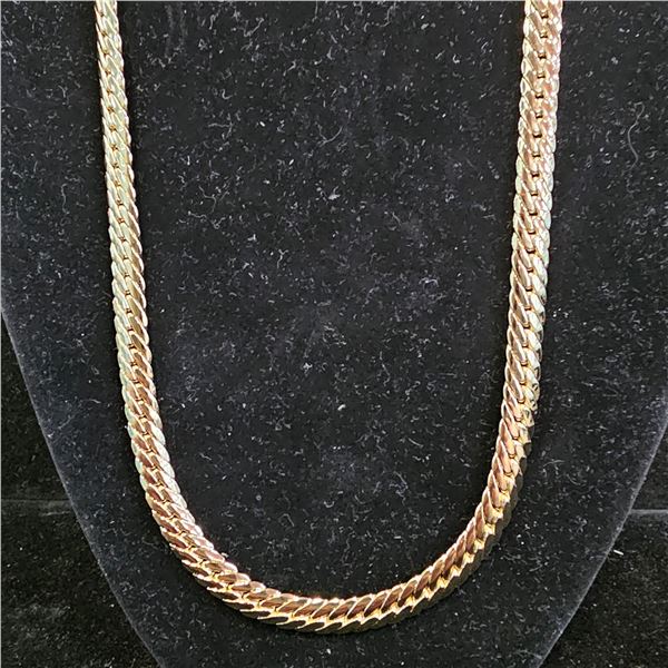 *NEW* 14K GOLD PLATED 8MM SERPENTINE NECKLACE - 20" LONG