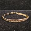 Image 1 : *NEW* GOLD PLATED 8MM SERPENTINE BRACELET: 8" LONG