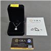 Image 1 : *NEW* .925 SILVER 2CT MOISSANITE LAB DIAMOND WAVE HALO NECKLACE: 16" -18" LONG