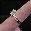 Image 2 : *NEW* .925 SILVER 1 CT PRINCESS CUT SIMULATED DIAMOND (CZ) HALO RING: SIZE 7