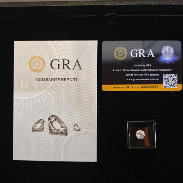 *NEW* 3CT ROUND BRILLIANT CUT MOISSANITE LAB DIAMOND: GH - VVS1, GRA REPORT