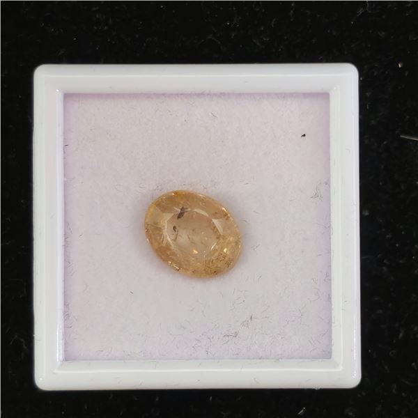 *NEW* 9.4CT UNTREATED NATURAL OVAL CUT IMPERIAL TOPAZ: 10.3MM X 13.1MM