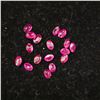 Image 1 : 5.13 CTW OVAL CUT HEATED NATURAL BLOOD RED MADAGASCAR RUBY GEMSTONES: 17 PCS, 4.5MM X 3MM