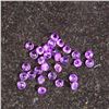 Image 1 : 4.67CTW ROUND CUT NATURAL TOP PURPLE URUGUAY AMATHYST GEMSTONES: 30PCS, 3.4MM