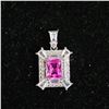 Image 1 : PINK MOISSANITE LAB PENDANT
