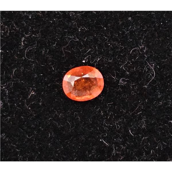 1.26CT 7.2MM X 6.2MM OVAL NATURAL ORANGE SPESSARTITE GARNET: NAMBIA GEMSTONE