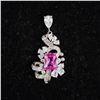 Image 1 : PINK MOISSANITE LAB PENDANT