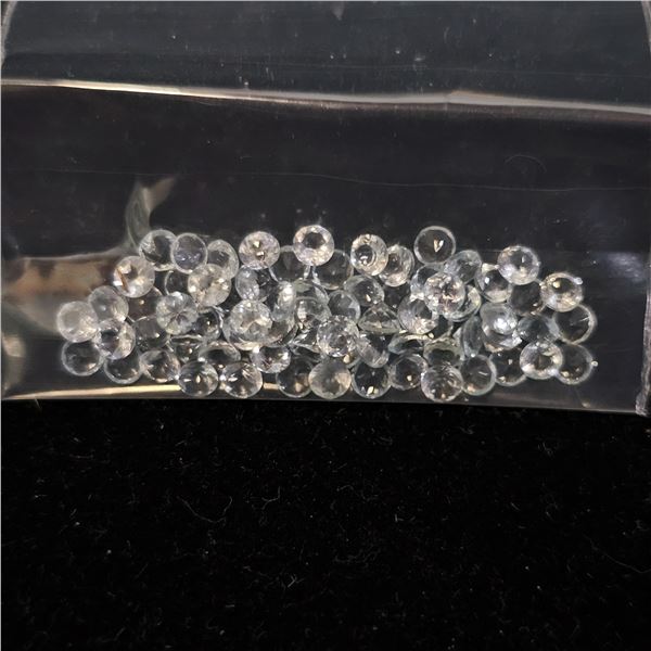 4.80CTW 2.5MM NATURAL ROUND CUT UNHEATED BLUE AQUAMARINE GEMSTONES: 70 PCS