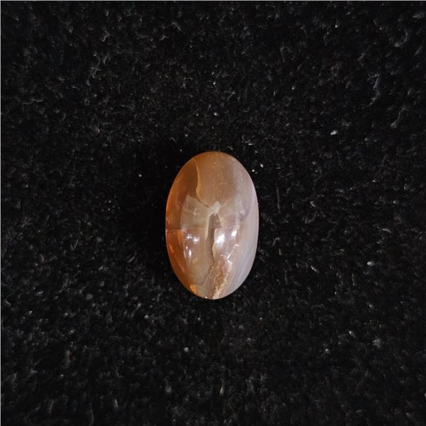 9.35CT OVAL CABOCHON NATURAL MEDIUM YELLOW AFRICAN CAT'S EYE OPAL
