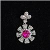 Image 1 : PINK MOISSANITE LAB PENDANT