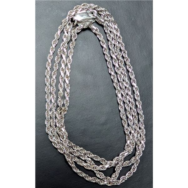 SILVER(7.21G), ROPE CHAIN 22", SUGGESTED RETAIL VALUE $230