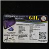 Image 1 : 55.24CT FANCY PURPLE AMETHYST WITH GIL CERTIFICATE: 25.92MM X 16.81MM X 17.13MM